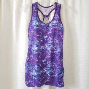XSmall Gaiam Purple Blue Pink Color Splash Athletic Tank Top